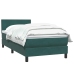 Cama box spring con colchón terciopelo verde oscuro 90x210 cm