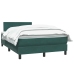 Cama box spring con colchón terciopelo verde oscuro 120x210 cm