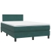 Cama box spring con colchón terciopelo verde oscuro 120x210 cm