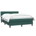 Cama box spring con colchón terciopelo verde oscuro 140x210 cm