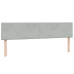 Cama box spring con colchón terciopelo gris claro 180x210 cm