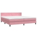 Cama box spring con colchón terciopelo rosa 180x210 cm