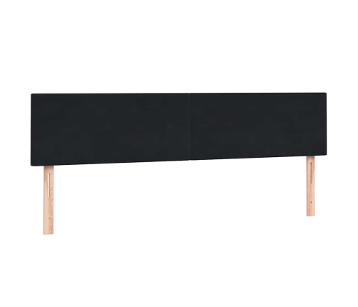 Cama box spring con colchón terciopelo negro 180x220 cm