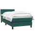 Cama box spring con colchón terciopelo verde oscuro 80x210 cm