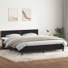 Cama box spring con colchón terciopelo negro 200x210 cm