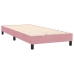 Cama box spring con colchón terciopelo rosa 80x220 cm