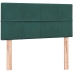 Cama box spring con colchón terciopelo verde oscuro 100x210 cm