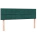 Cama box spring con colchón terciopelo verde oscuro 160x210 cm