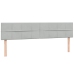 Cama box spring con colchón terciopelo gris claro 180x210 cm