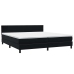 Cama box spring con colchón terciopelo negro 200x210 cm