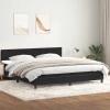 Cama box spring con colchón terciopelo negro 200x210 cm