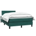 Cama box spring con colchón terciopelo verde oscuro 120x220 cm