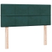 Cama box spring con colchón terciopelo verde oscuro 120x220 cm