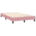 Cama box spring con colchón terciopelo rosa 120x220 cm