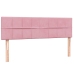 Cama box spring con colchón terciopelo rosa 160x220 cm