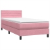 Cama box spring con colchón terciopelo rosa 100x210 cm