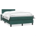 Cama box spring con colchón terciopelo verde oscuro 120x210 cm