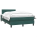 Cama box spring con colchón terciopelo verde oscuro 120x210 cm