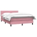 Cama box spring con colchón terciopelo rosa 160x210 cm