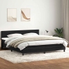 Cama box spring con colchón terciopelo negro 200x210 cm