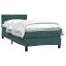 Cama box spring con colchón terciopelo verde oscuro 80x210 cm