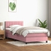 Cama box spring con colchón terciopelo rosa 80x210 cm