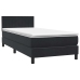 Cama box spring con colchón cuero sintético negro 90x210 cm