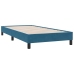 Cama box spring con colchón terciopelo azul oscuro 100x210 cm