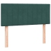 Cama box spring con colchón terciopelo verde oscuro 120x210 cm