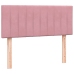 Cama box spring con colchón terciopelo rosa 120x210 cm