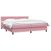 Cama box spring con colchón terciopelo rosa 180x210 cm