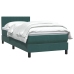 Cama box spring con colchón terciopelo verde oscuro 80x220 cm