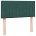 Cama box spring con colchón terciopelo verde oscuro 80x220 cm