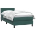 Cama box spring con colchón terciopelo verde oscuro 90x220 cm