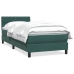 Cama box spring con colchón terciopelo verde oscuro 80x210 cm