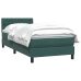 Cama box spring con colchón terciopelo verde oscuro 100x210 cm