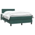 Cama box spring con colchón terciopelo verde oscuro 120x210 cm