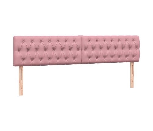 Cama box spring con colchón terciopelo rosa 180x210 cm