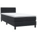 Cama box spring con colchón cuero sintético negro 80x220 cm