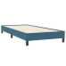 Cama box spring con colchón terciopelo azul oscuro 80x220 cm