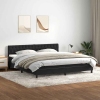 Cama box spring con colchón terciopelo negro 180x220 cm