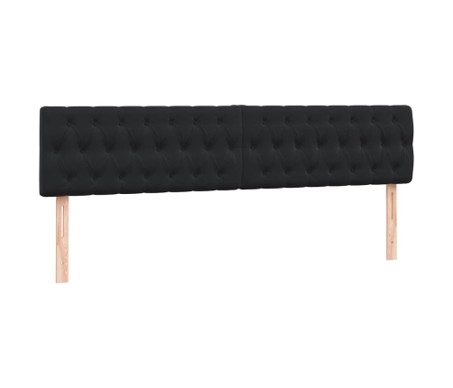 Cama box spring con colchón terciopelo negro 200x220 cm