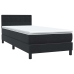 Cama box spring con colchón cuero sintético negro 90x210 cm