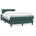 Cama box spring con colchón terciopelo verde oscuro 120x210 cm