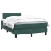 Cama box spring con colchón terciopelo verde oscuro 120x210 cm