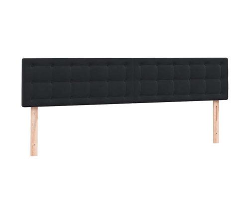 Cama box spring con colchón terciopelo negro 200x220 cm