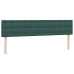 Cama box spring con colchón terciopelo verde oscuro 200x220 cm