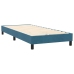 Cama box spring con colchón terciopelo azul oscuro 100x210 cm