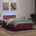 Cama box spring con colchón terciopelo rosa 120x210 cm