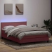 Cama box spring con colchón terciopelo rosa 160x210 cm